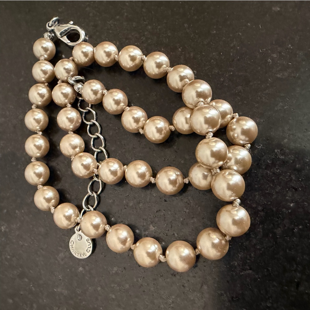 Charter Club Gold-Tone Beaded Necklace